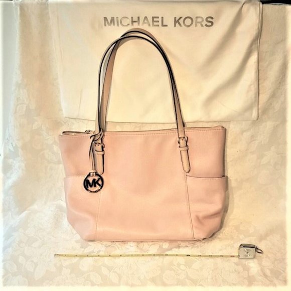 Michael Kors Shoulder Tote Pink Pebble - Original $400 Like New - Picture 1 of 8